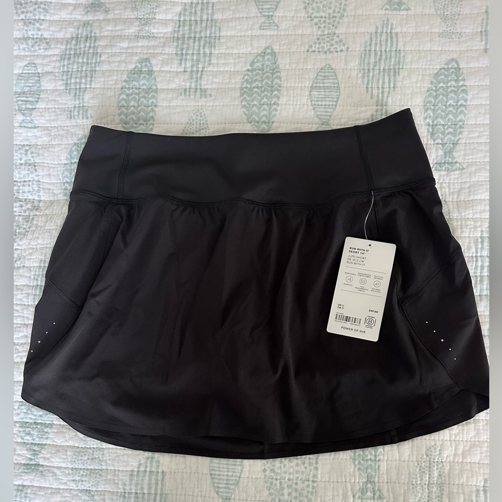 Athleta “Run With It Skort” 14” black